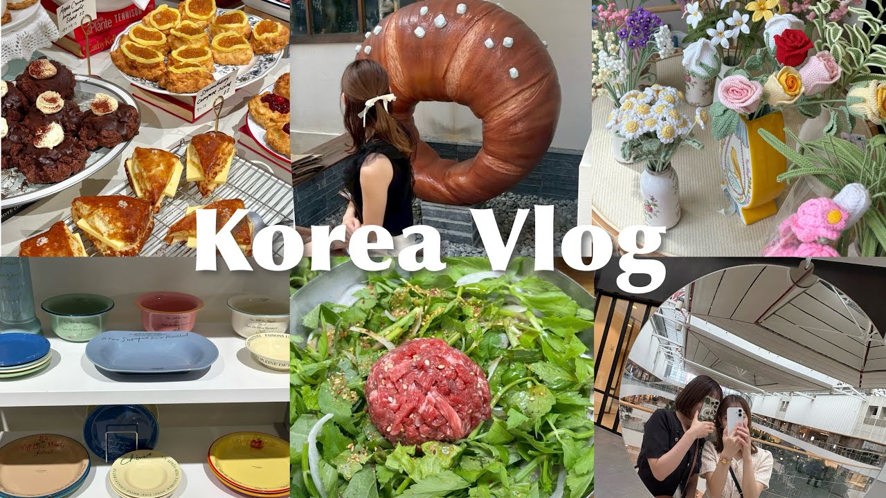 【韓国Vlog】4泊5日の女子旅🇰🇷美味しいご飯と可愛いカフェと雑貨巡り🥐🎀