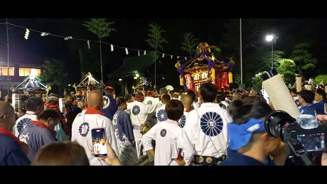 ⑮㊗️令和7年7月21日 浜降祭  ⛩️ 相模國 一之宮 寒川神社 旧 國幤中社  現在は神社本庁の 別表神社 （深夜2時40分 宮出し）