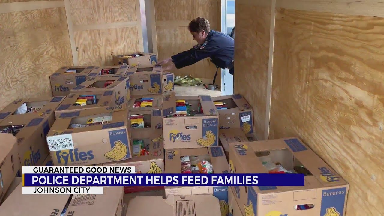 Johnson City police work with Good Samaritan Ministries to deliver food boxes