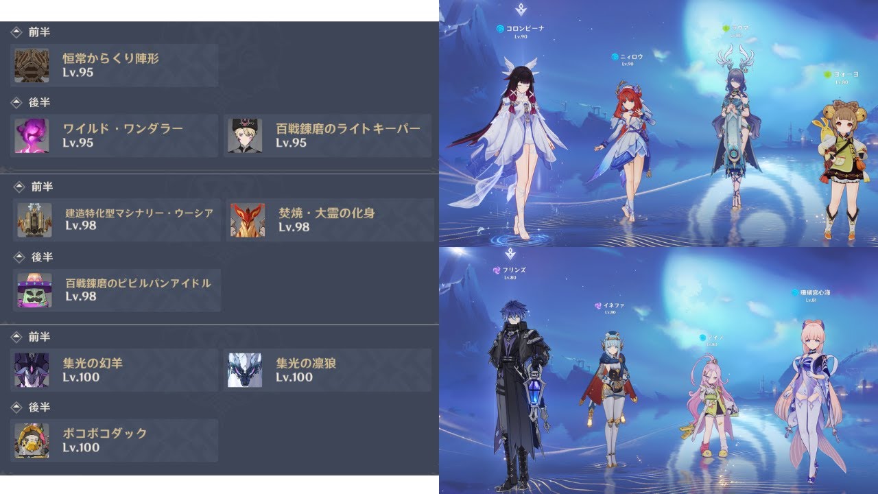 【原神】LunaⅣ螺旋１２層〈コロンビーナ・フリンズ〉