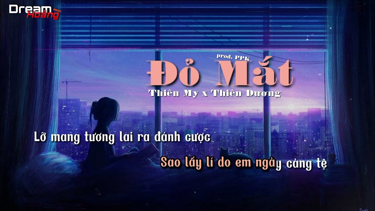 Karaoke | Đỏ Mắt - Thiên My x Thiên Dương  (prod. PPK) (Beat Chuẩn)