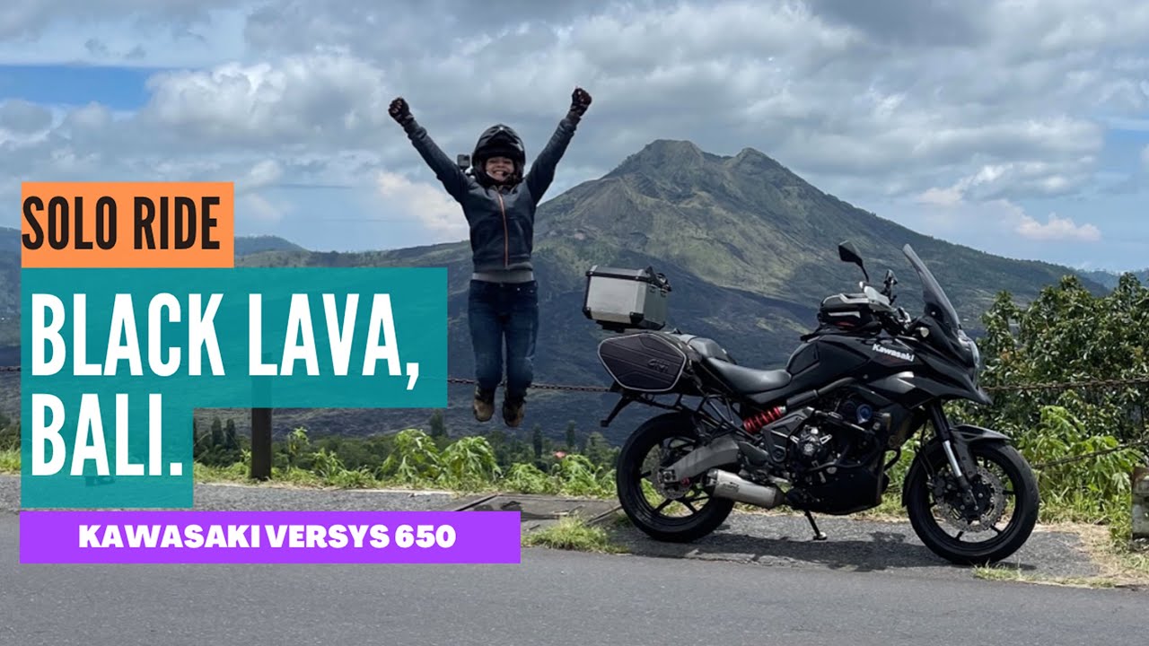Masuk Jalur Black Lava Kintamani Bali sendirian! | Kawasaki Versys 650