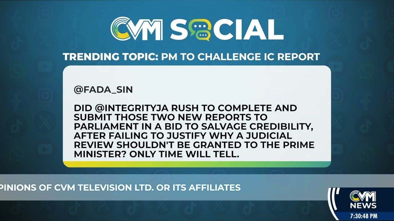Prime Minister to Challenge Integrity Commission Report | Social Media: Dec. 6, 2024 | @CVMTVNews