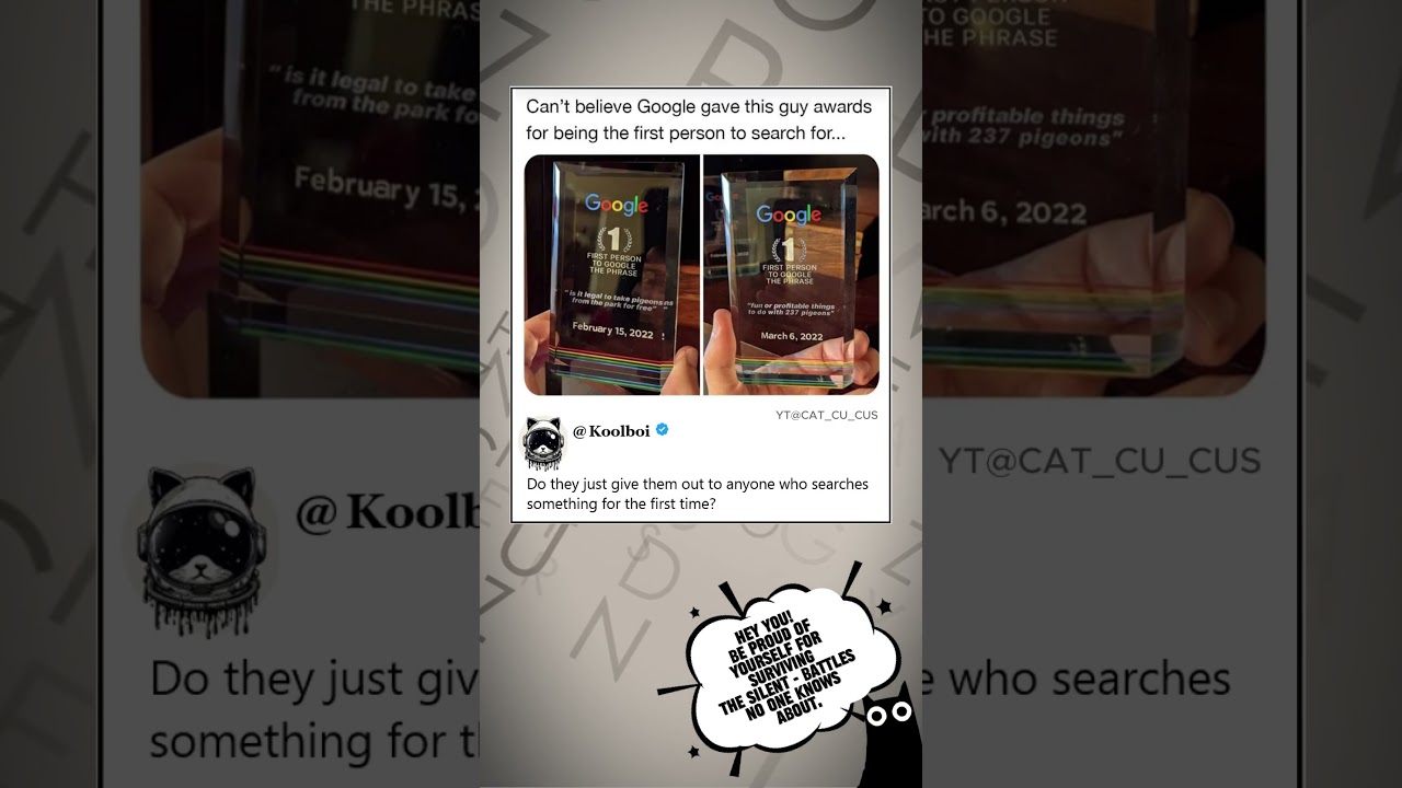 Google gave this guy awards for being the first person to search for...