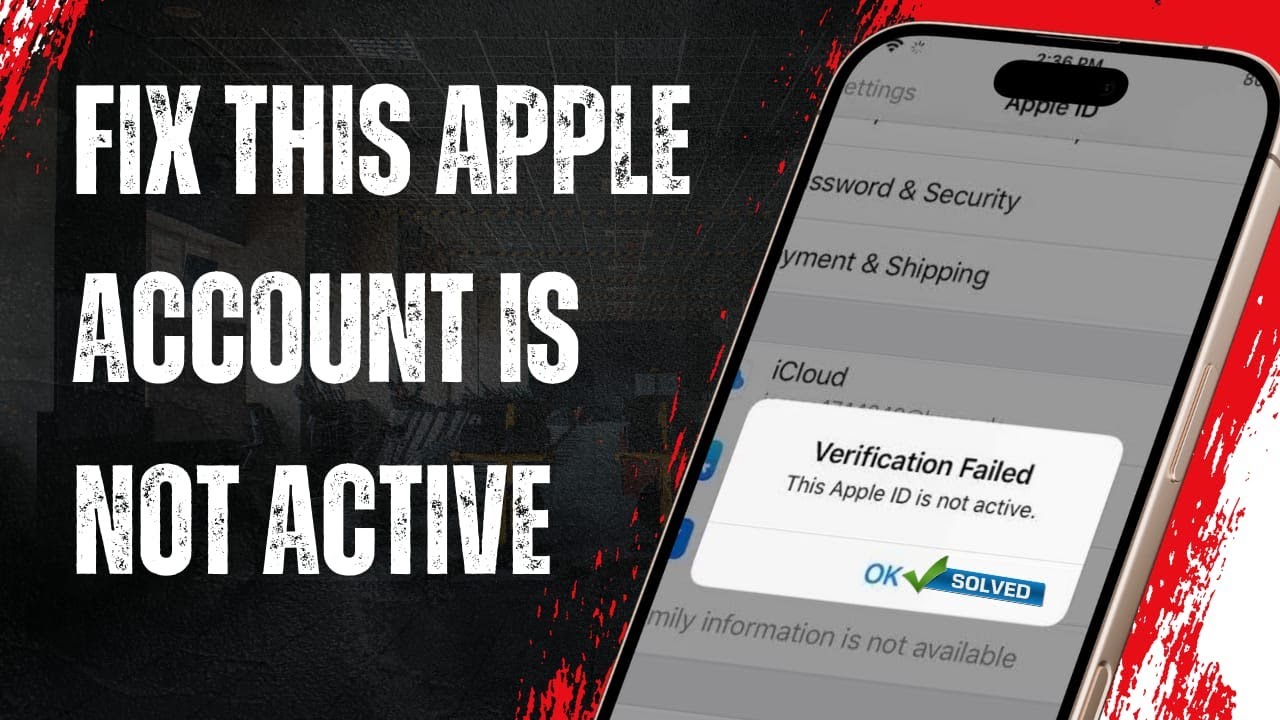 How to Fix This Apple ID / Account is Not Active // 2025