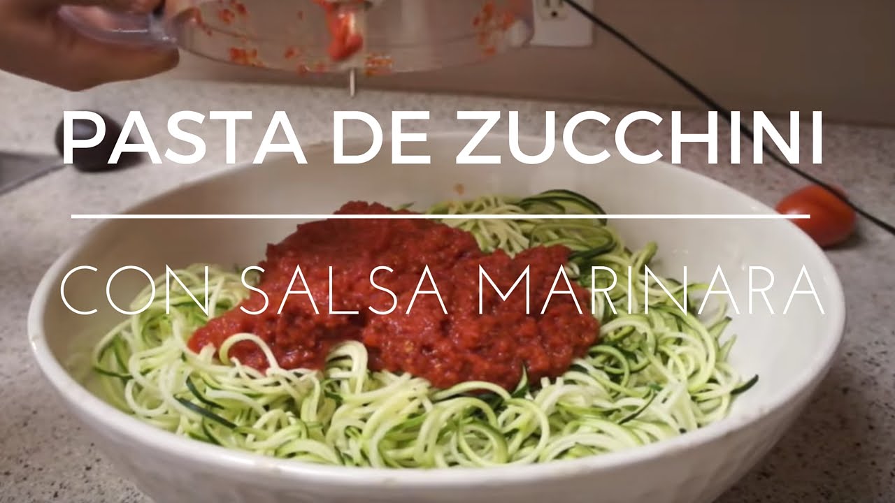 Pasta de Zucchini con salsa Marinara | Crudivegana