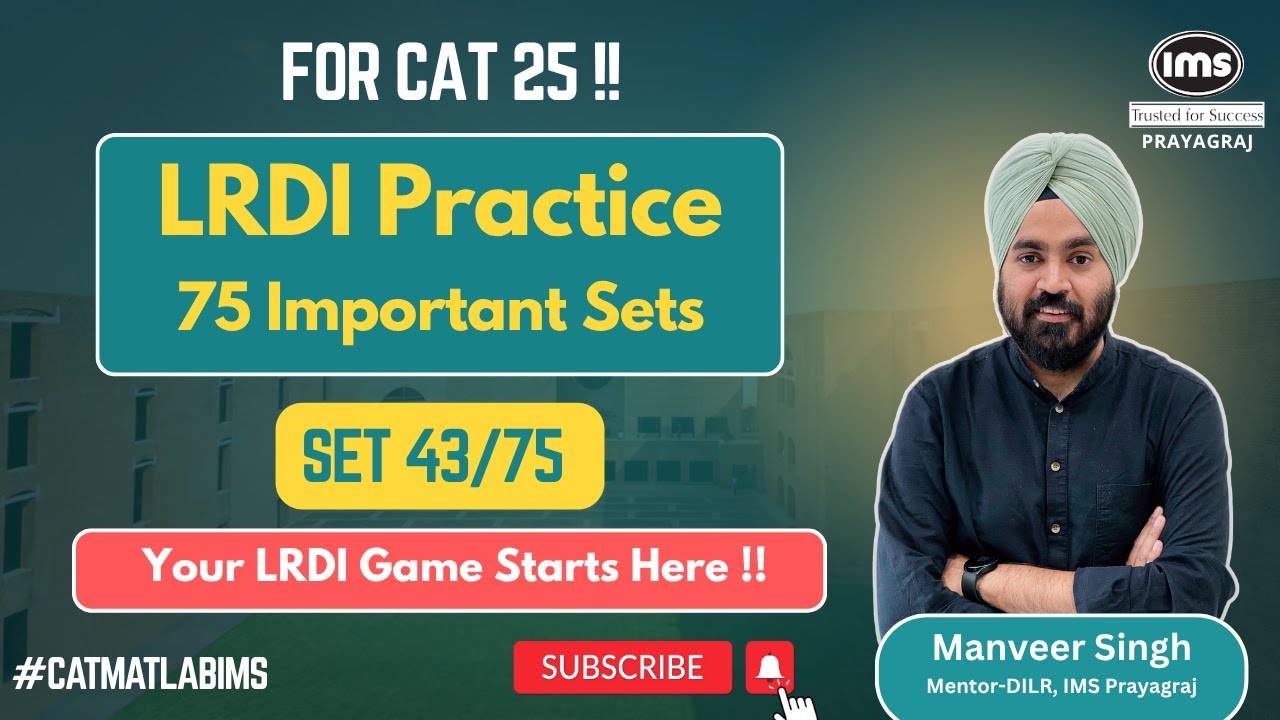 CAT 25 LRDI Daily Practice | Set 43 |DR-13 (Moderate) #cat25 #lrdi #catcoachinginprayagraj