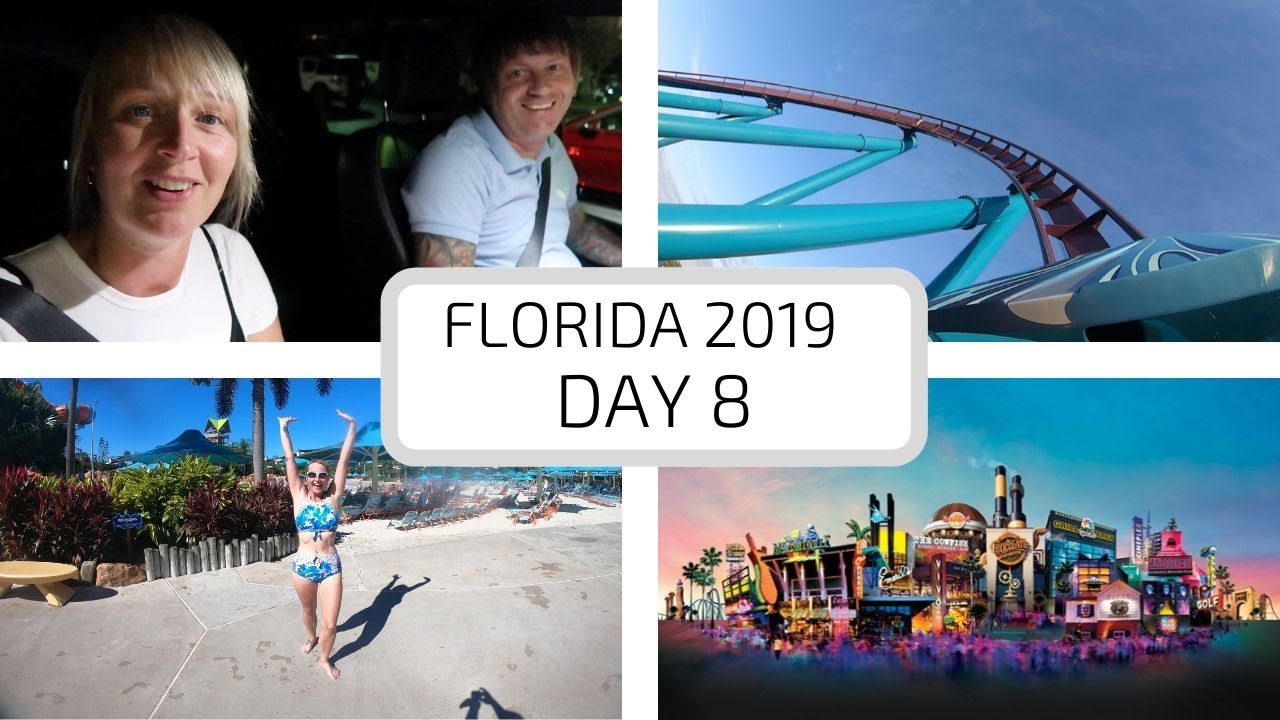 FLORIDA VLOG - 2019 - Day 8 - AQUATICA - SEAWORLD ROLLERCOASTERS/WATER RIDES - UNIVERSAL CITY WALK