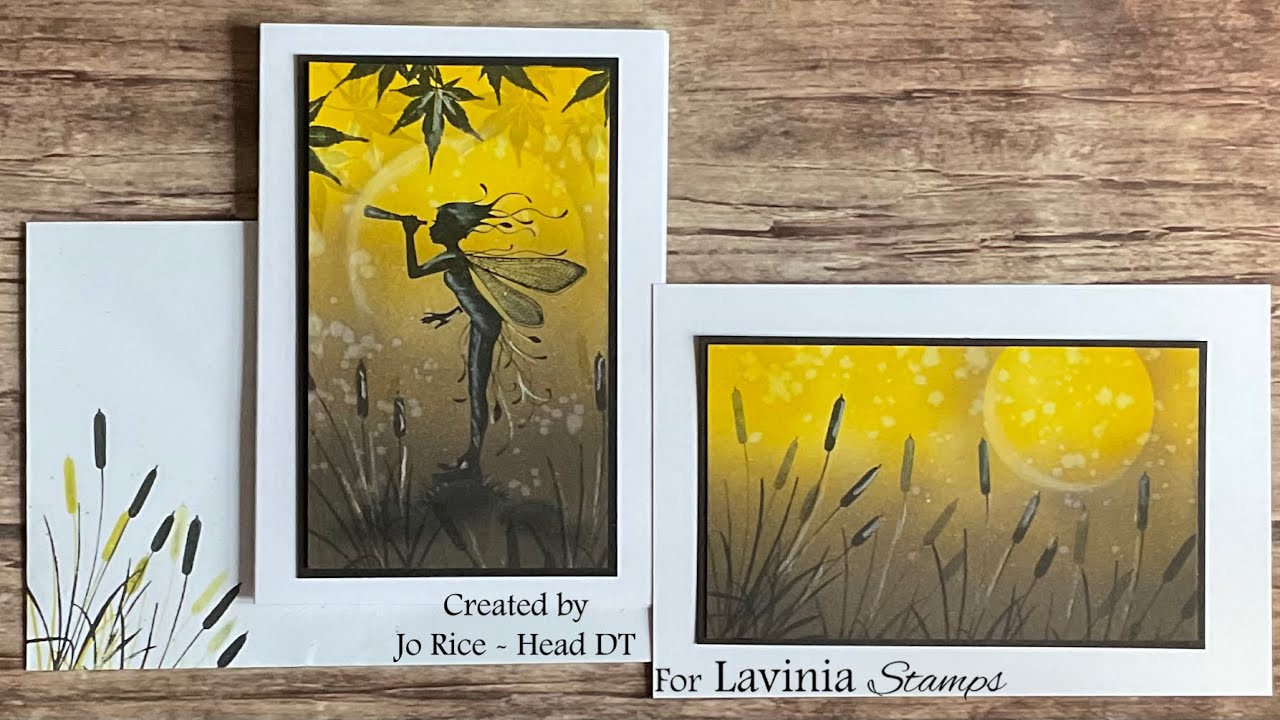 Scout Amongst The Bulrushes by Jo Rice #laviniastamps #distressoxides #cardmaking