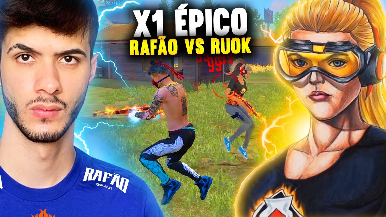 FINALMENTE! X1 RAF&Atilde;O VS RUOK FF!?! RUOK INVADIU MINHA LIVE!?