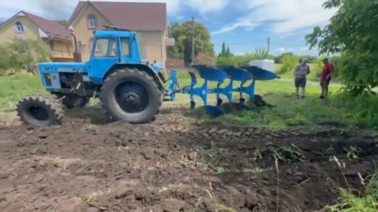 Оранка Lemken Variopal 100 (з металевим колесом) + МТЗ 82