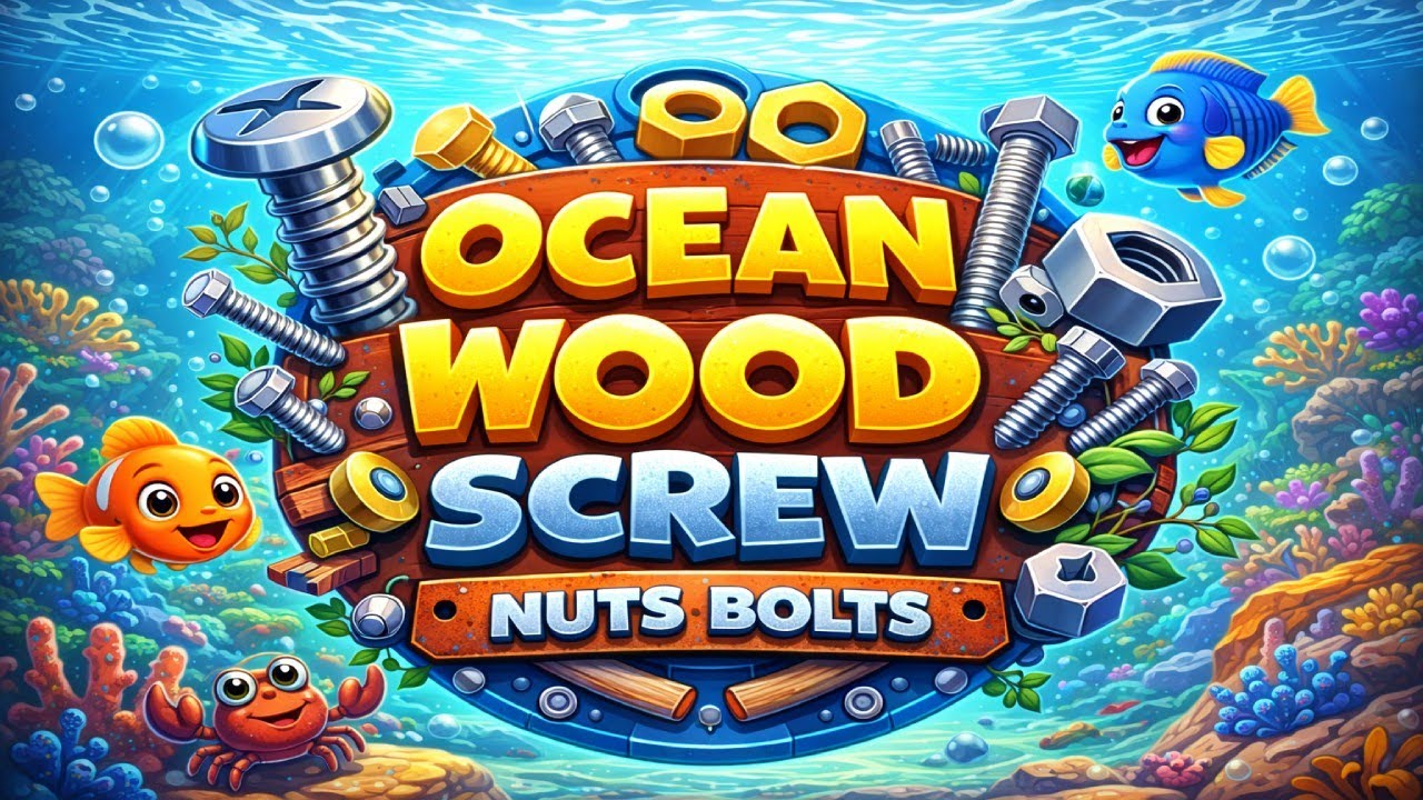 Ocean Wood Screw – Nuts Bolts | Satisfying Screw Puzzle & Relaxing Gameplay (Android/iOS)