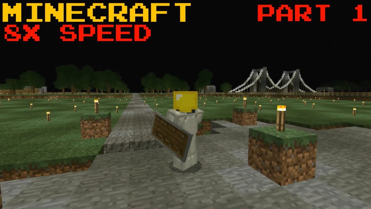 Minecraft 8X Speed: adding hight variation to part of my End base (part 1)