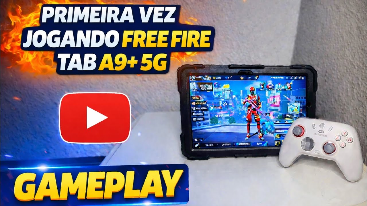 TESTANDO O TAB A9+ 5G NO FREE FIRE EM 2026