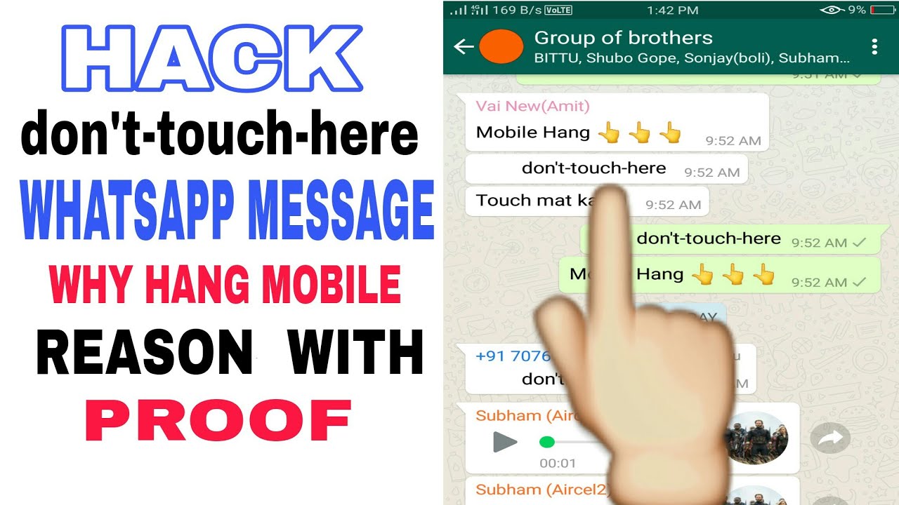don't touch here WhatsApp hang | Why whatsapp hang after click don't touch here message