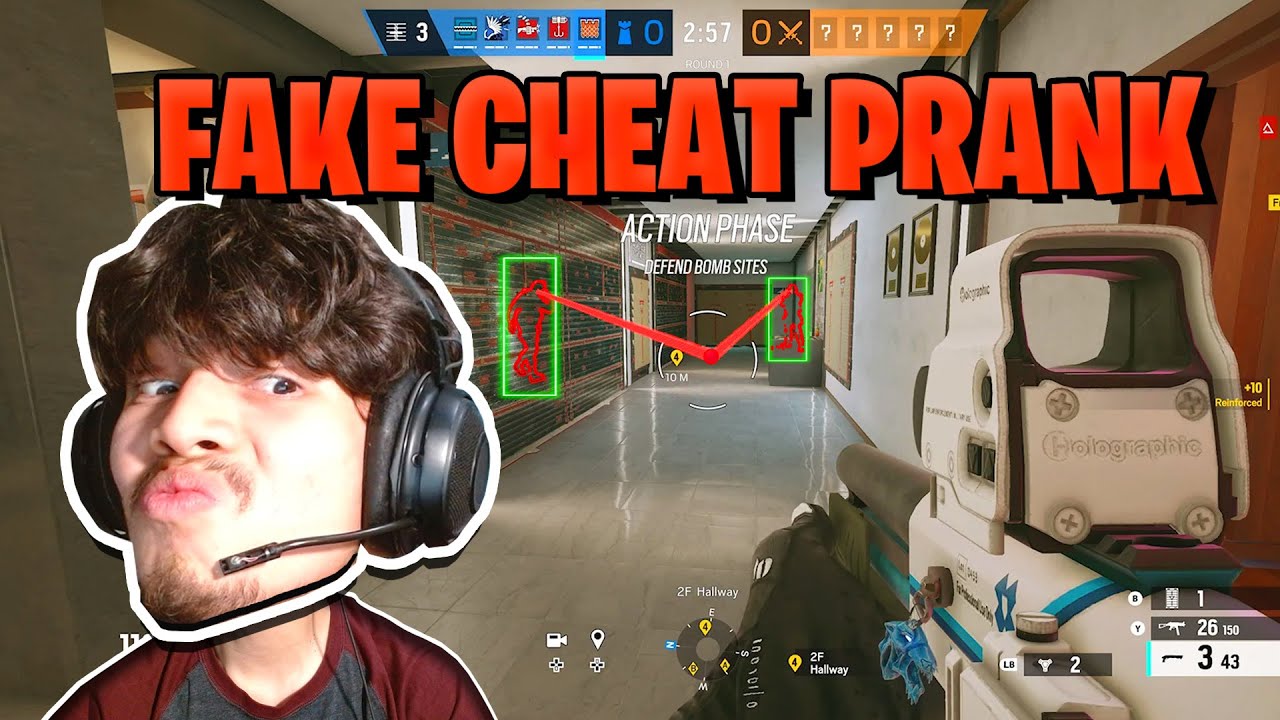 Convincing my teammates I have CHEATS! |R6 Trolling|