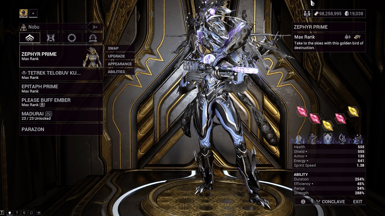 Warframe Maximum Investment - Zephyr Prime | The Shadowgrapher
