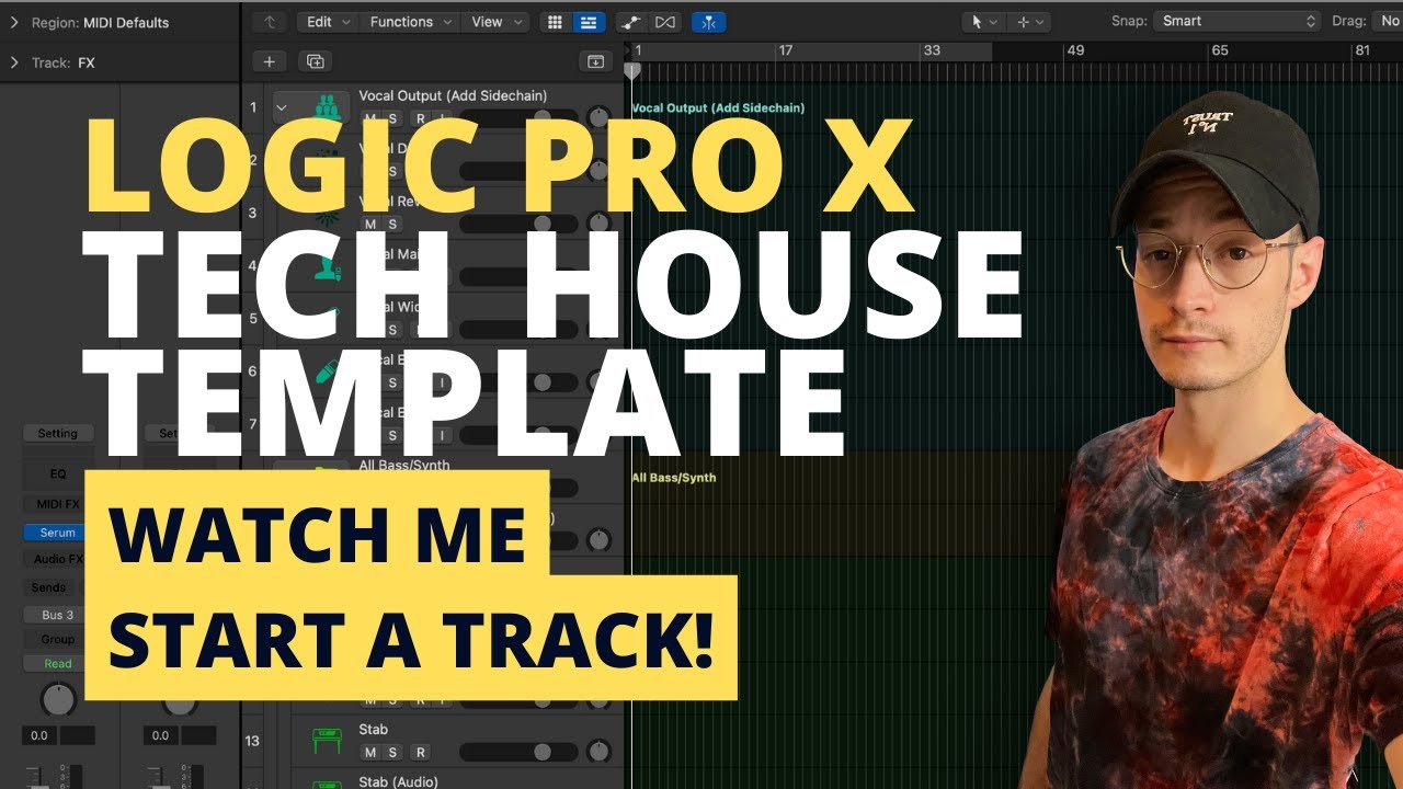 LOGIC PRO TECH HOUSE TEMPLATE (+ watch me start a track!)