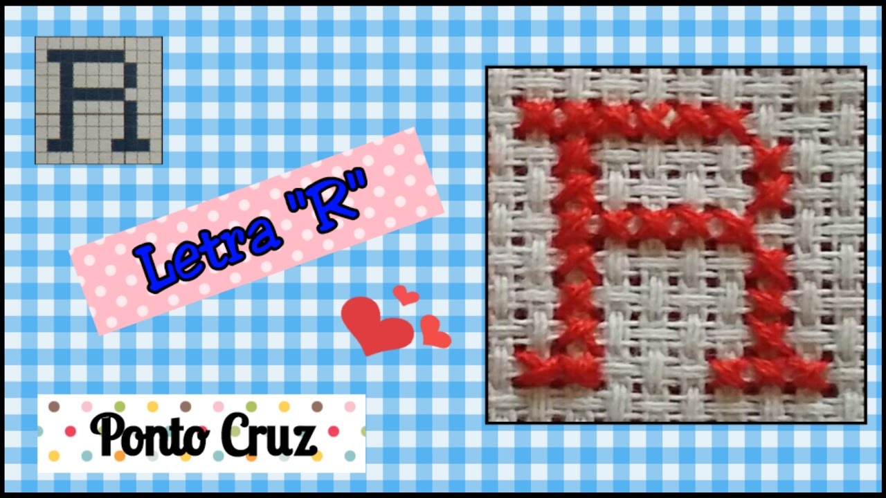 Letra R - alfabeto ponto cruz