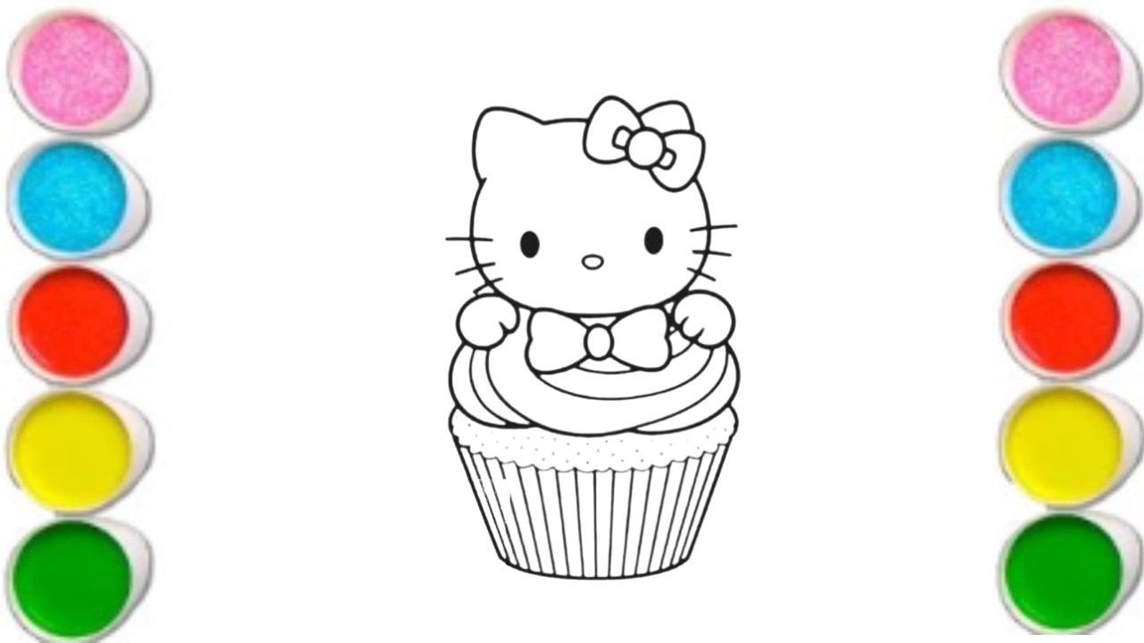 How To Draw Hello Kitty & Fish Drawing, Painting & Coloring For Kids and Toddlers_🌈🎨@munnicolor