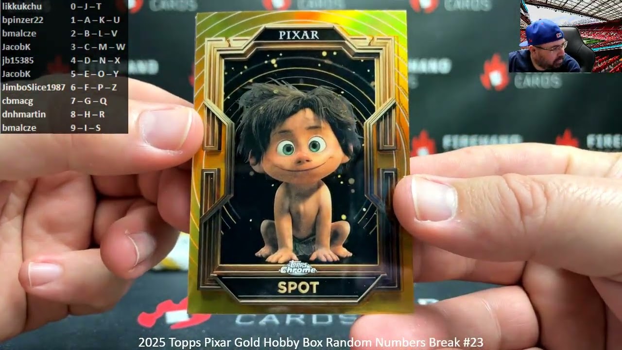 1/24/2026 2025 Topps Pixar Gold Hobby Box Random Numbers Break #23