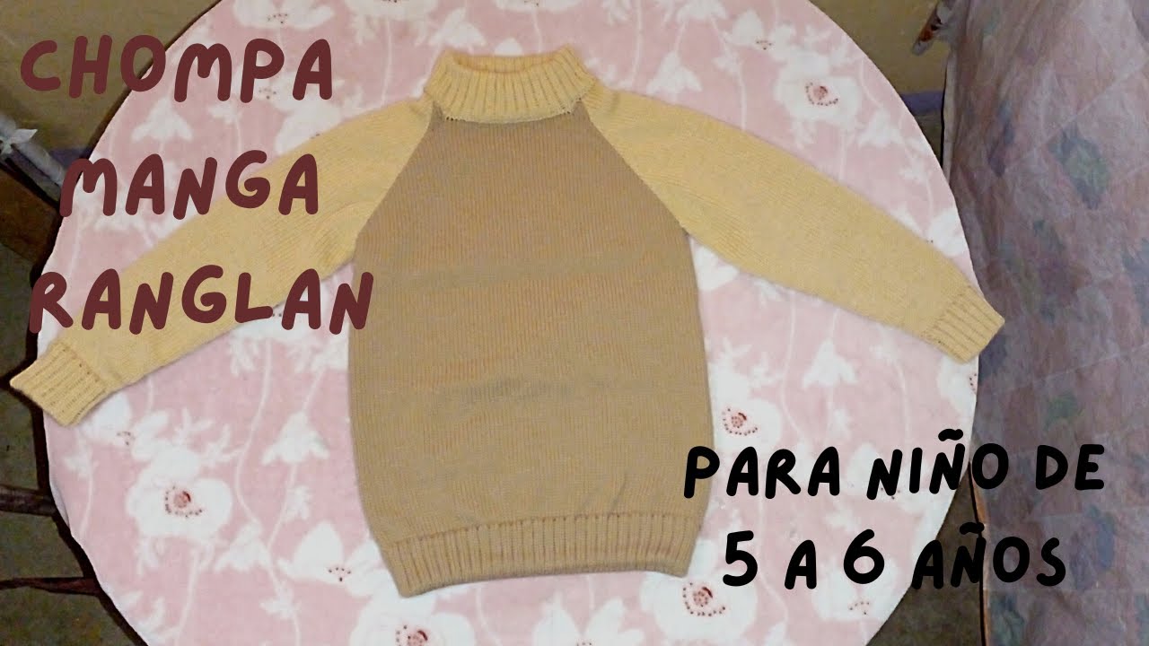 Chompa para niño manga ranglan.