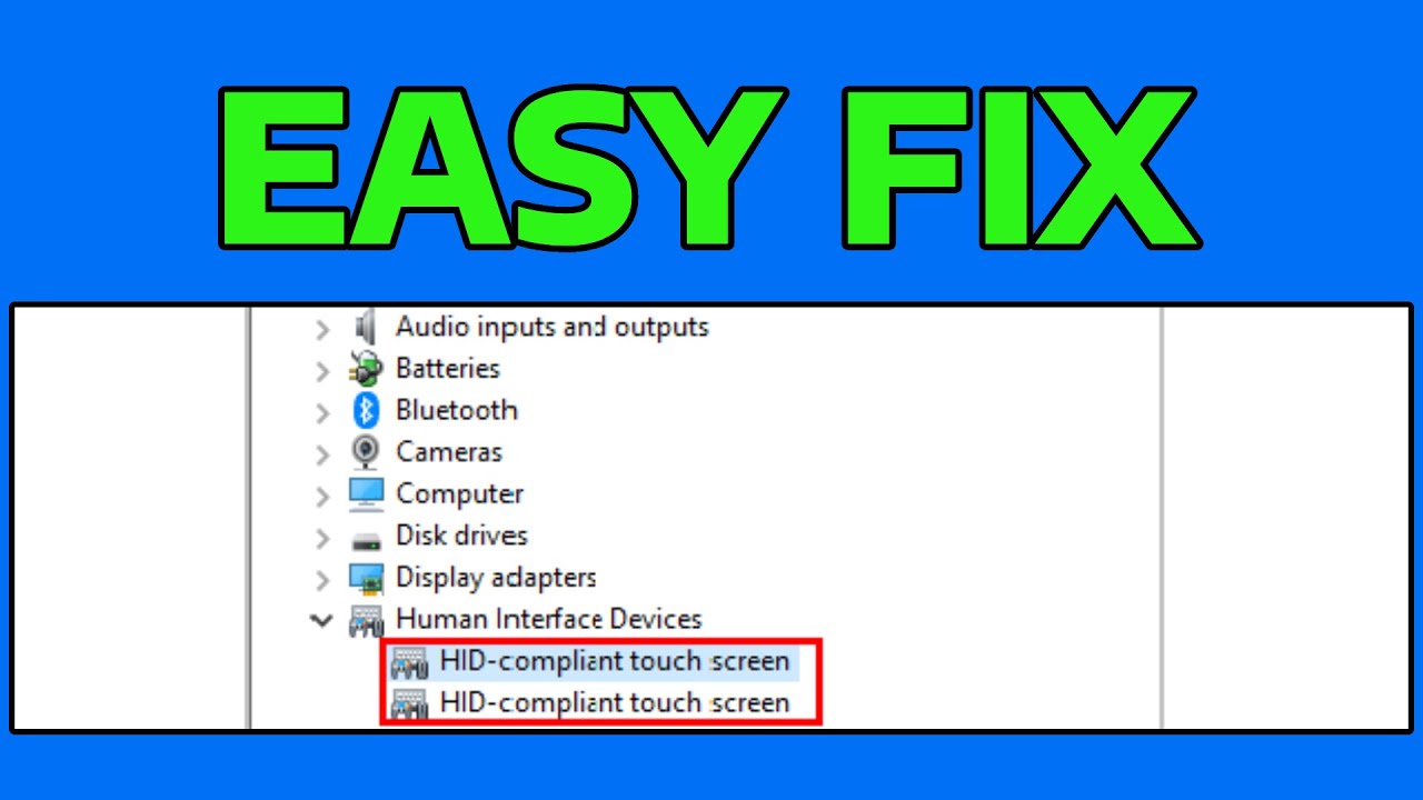 How To Fix HID Compliant Touch Screen Driver is Missing & No Longer Available Error in Windows