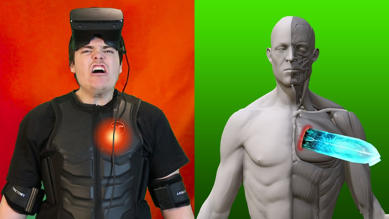КАКУЮ СИЛУ БОЛИ Я МОГУ ПОЧУВСТВОВАТЬ В VR? (Тактильный костюм)