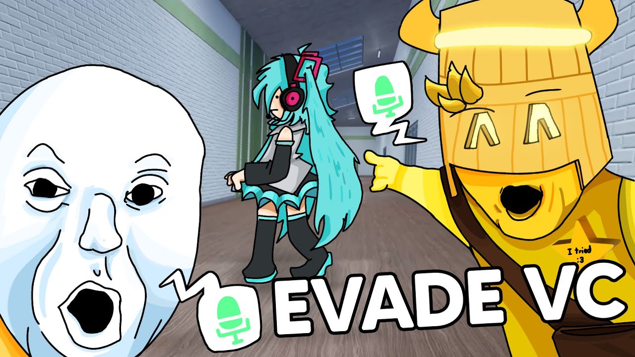 TROLLING AS MIKU IN EVADE VC | Roblox Evade VC Funny Moments