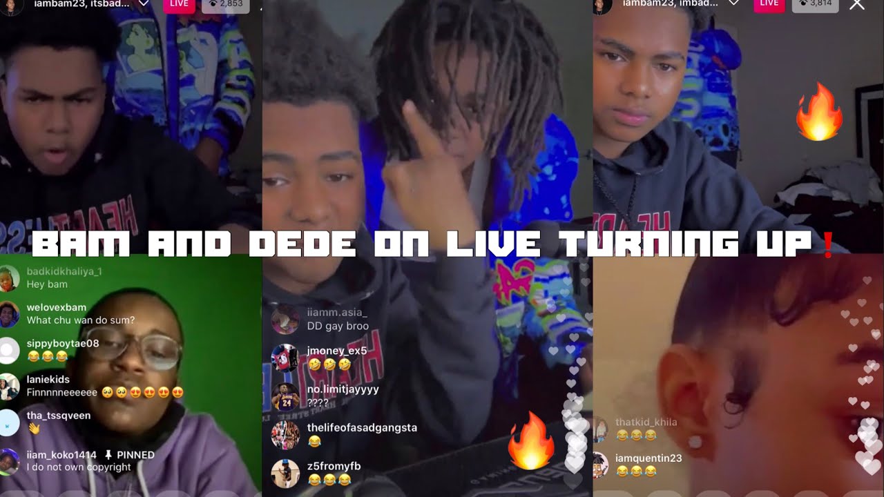 BAM & DEDE ON LIVE TALKING TO MENYON AND TALAN AND TURNING UP TO MUSIC❗️