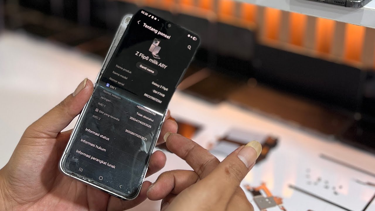 Samsung flip 6 blang hitam tanpa ganti lcd part 2 unit dr pekalongan