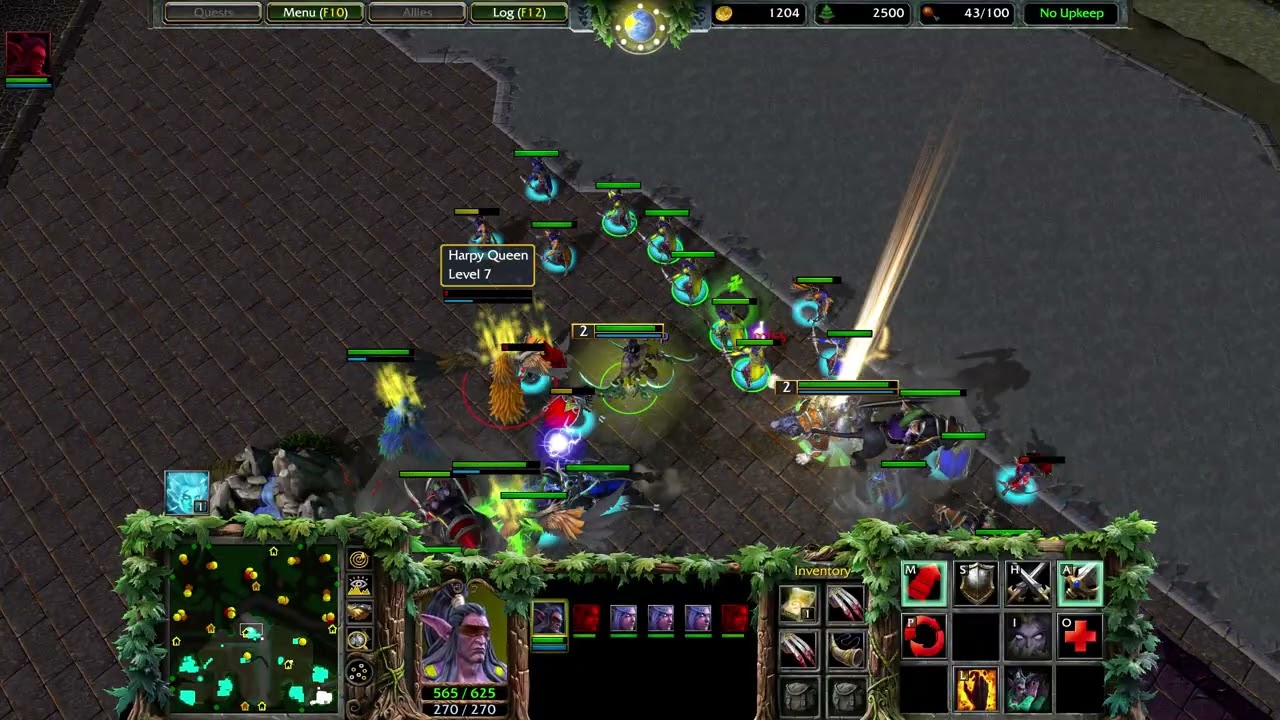 Warcraft 3: Night Elf Vs Orc