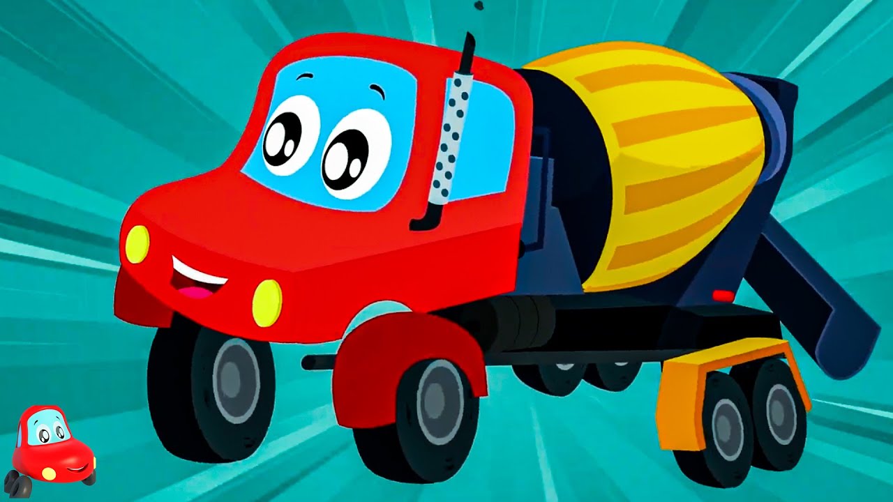 Cement Mixer Truck, Car Cartoons Videos for Kids