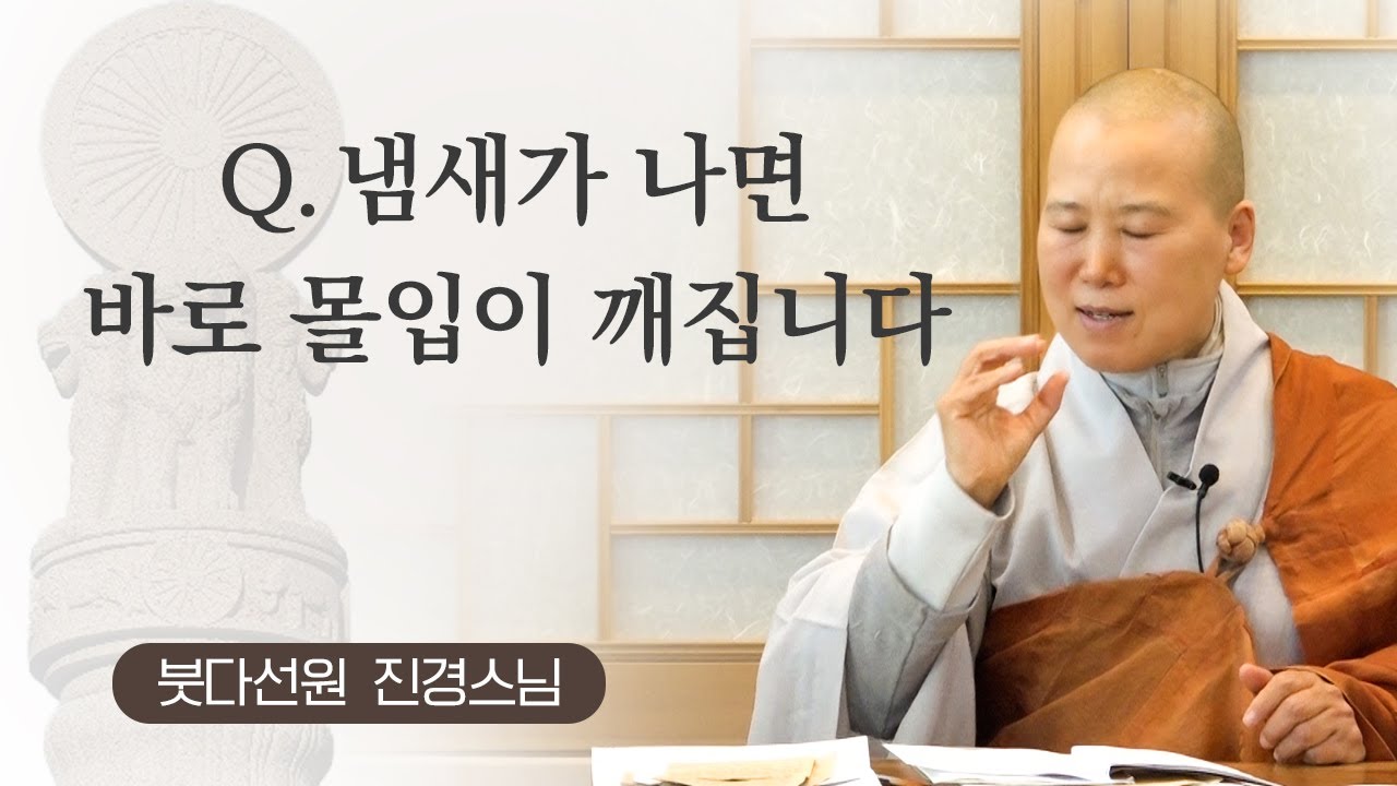 냄새가 나면 바로 몰입이 깨집니다ㅣ붓다선원 진경스님ㅣ250104, 241213