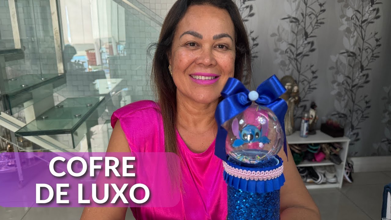 COFRE PERSONALIZADO DO STITCH | Rita Personalizados de Luxo