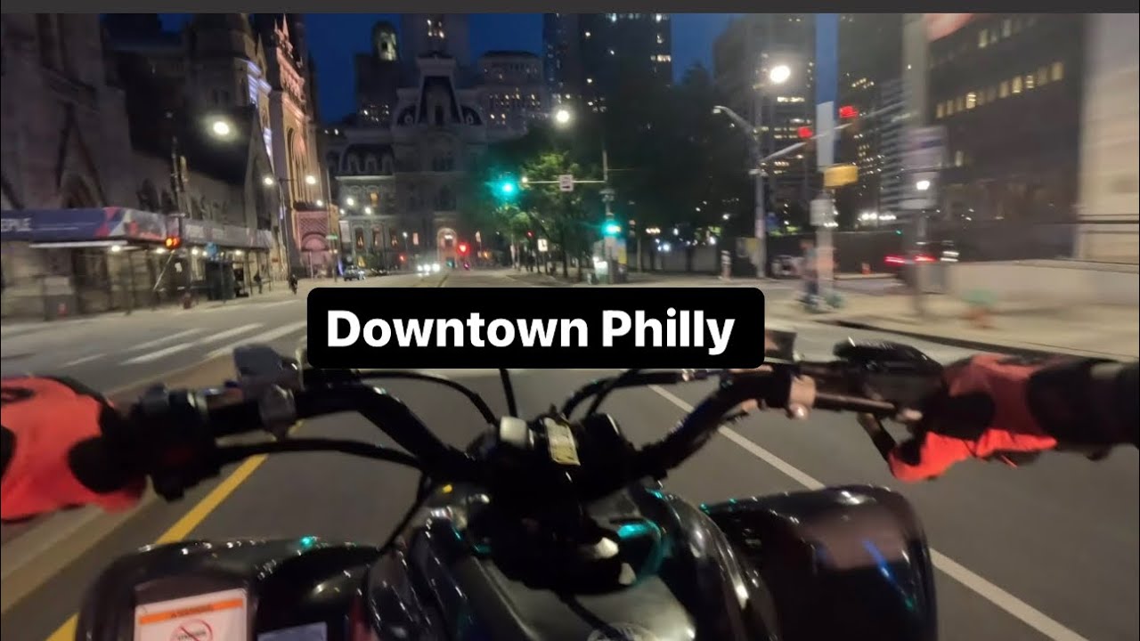 Raptor 700 & YFZ450 cruising thru Downtown Philly!