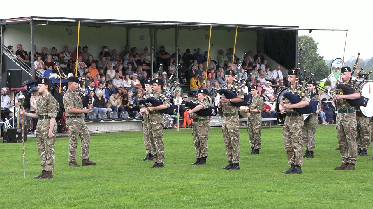 Highland Cathedral by the Black Watch ACF with Pipes and Drums during the 2023 City of Perth Salute
