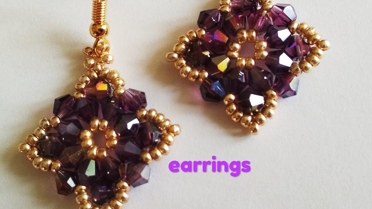 Beautiful earrings. Easy DIY. Красивые серьги. МК