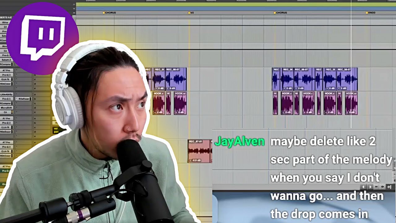 VeeAlwaysHere takes a chat suggestion while making a song live | Twitch Music Highlights