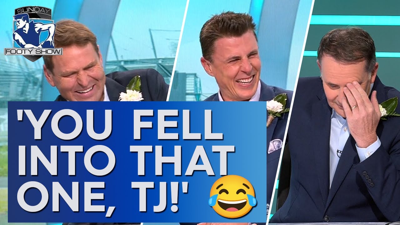 Kane & Llordo in TEARS as TJ stitches himself up (WCME) - Sunday Footy Show | Footy on Nine