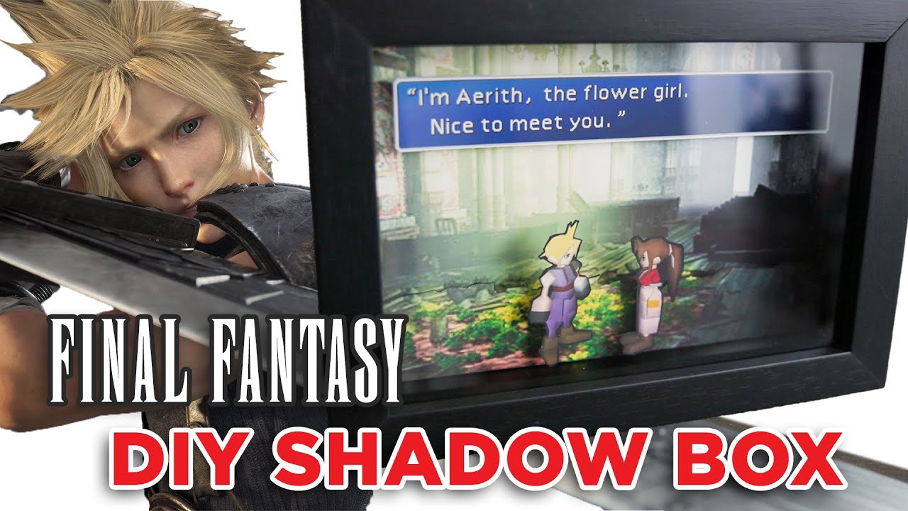How to Make a Retro Videogame Shadow Box - Final Fantasy VII Cloud and Aerith