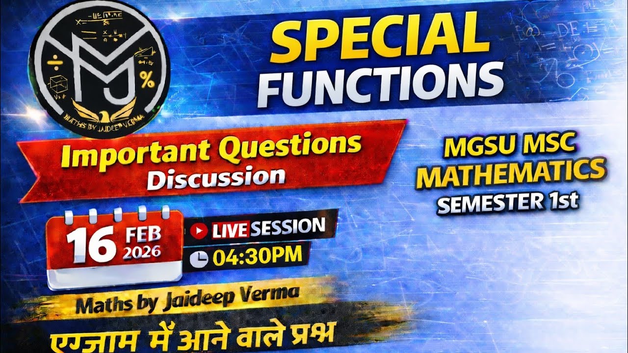 Special functions / Important questions discussion #MGSU #msc #Specialfunction