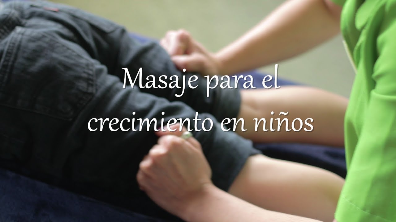 Masaje para niños en crecimiento