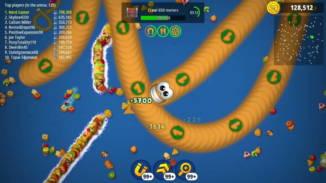 🐍WORMSZONE.IO | Giant Slither Snake TOP 01 / Epic Worms Zone Best Gameplay!