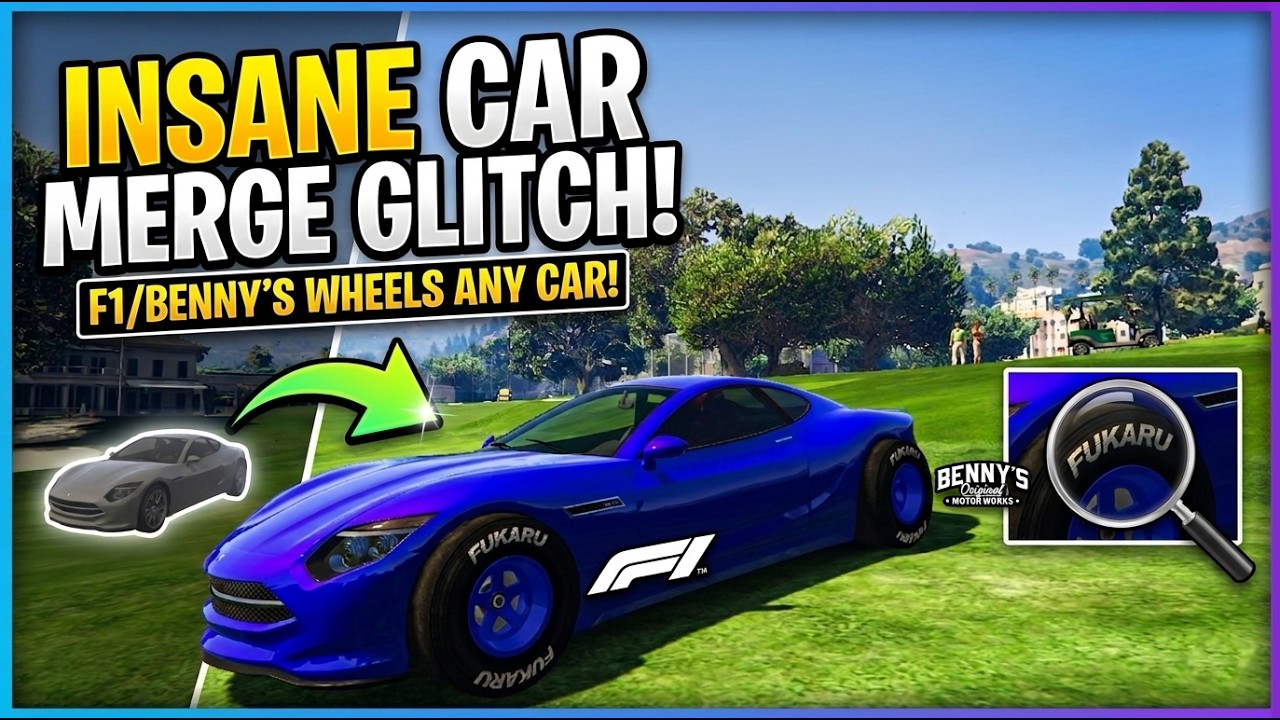 *F1/BENNY'S* WHEELS - CAR 2 CAR MERGE GLITCH IN GTA ONLINE | [XBOX/PS/PC]