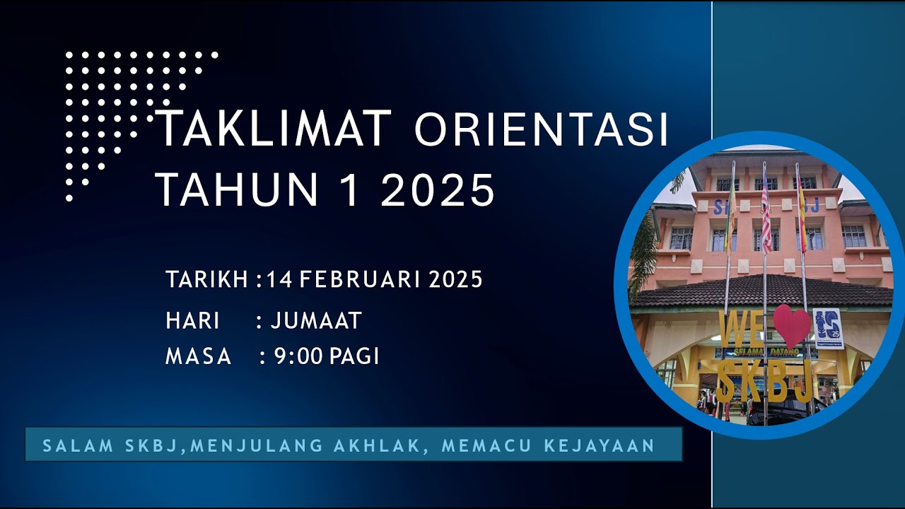 Taklimat Tahun 1 2025 SK Bukit Jelutong LIVE streaming