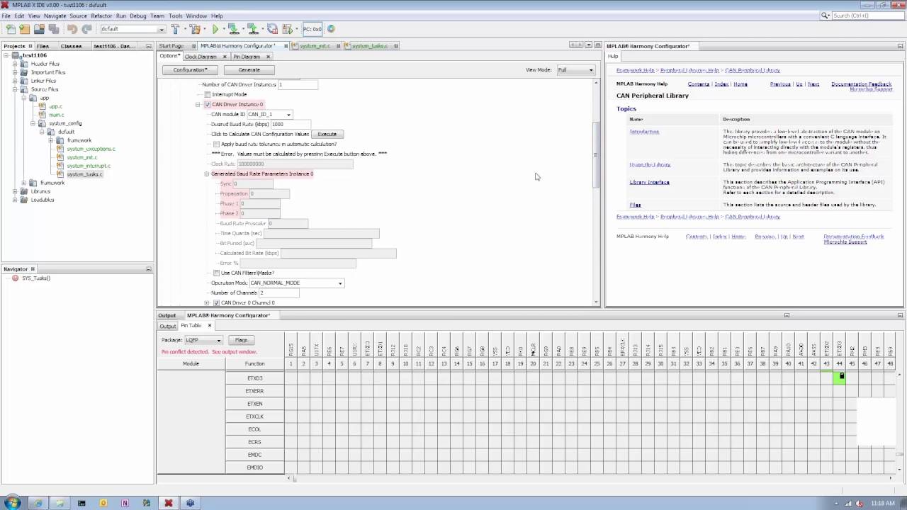 Microchip MPLAB Harmony Configurator (MHC) Tutorial - How To Use MHC to Configure CAN Code