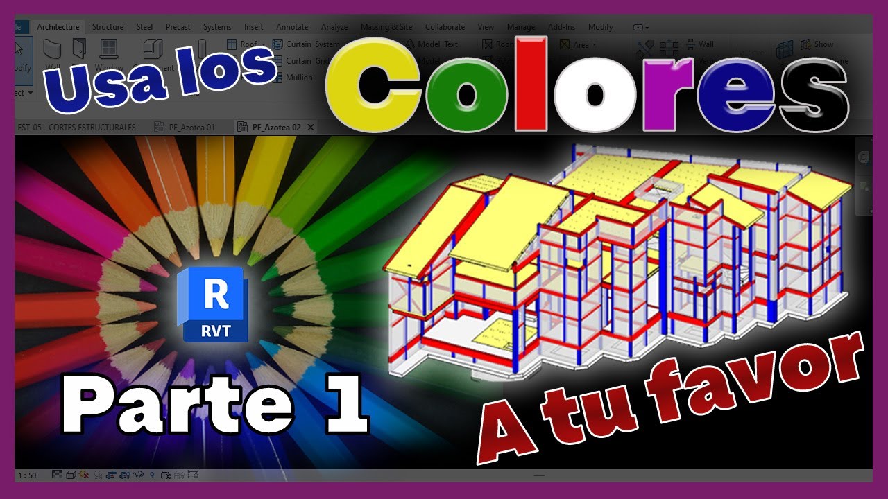 Utiliza los Colores a tu Favor parte  1 (3D)/ Tips para mejorar la calidad en Revit Estructural