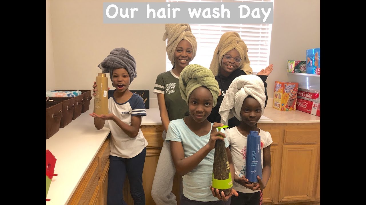 Hair hair and more hair: Wash day for the girls!