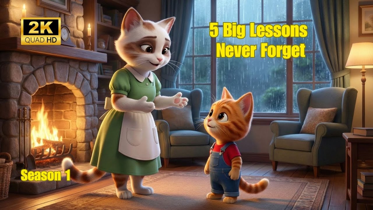 Cat Story: Mama Cat Daisy and Kitten Leo’s Journey: 5 Big Lessons They’ll Never Forget - Season 1